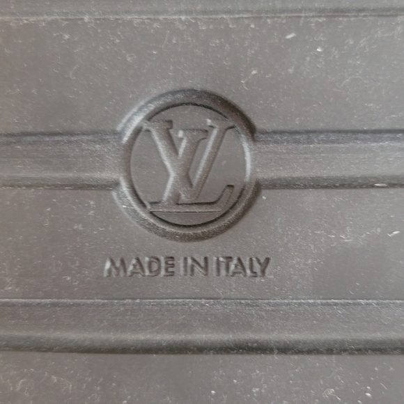 LOUIS VUITTON AUTHENTIC BLACK BROWN MINK LEATHER MULE MONOGRAM EMBOSSED 10 US 40 - Picture 13 of 17